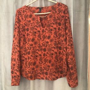 Work Flowered Blouse